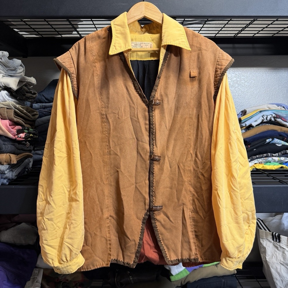 Disney A Seven Dwarfs Mine Train Host Costume Shirt Top Size Large